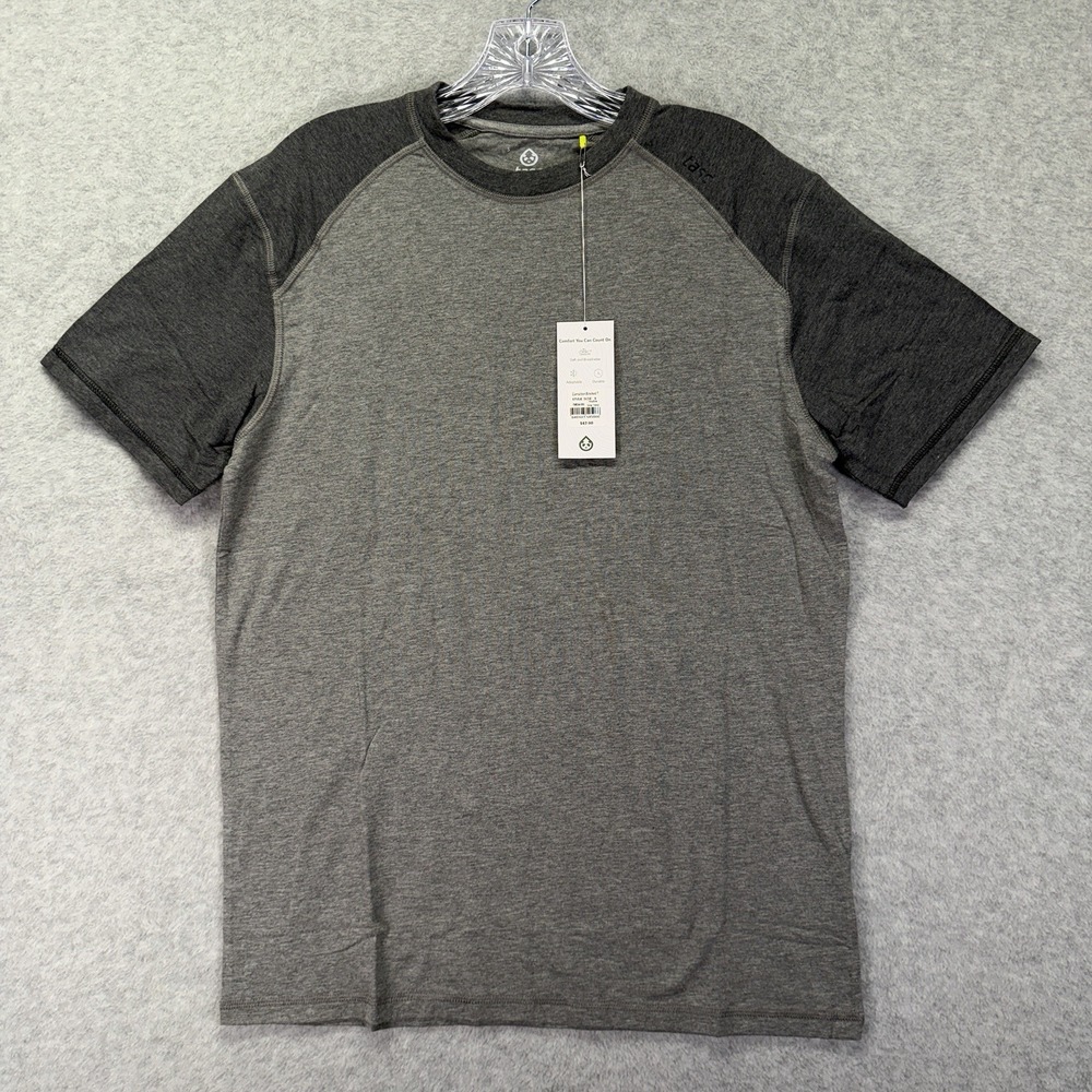 Tasc Performance Carrollton Blocked T Shirt Mens Small Heather Gray Organic